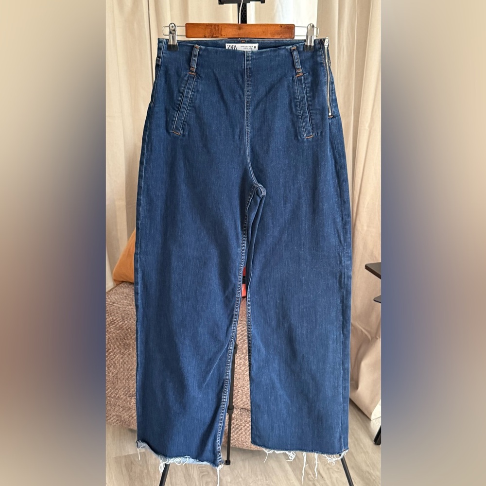 Zara Dark Blue Denim Pants